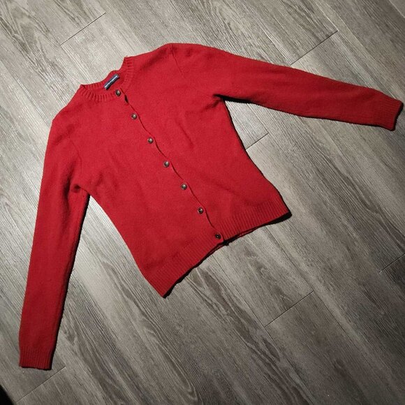 Brandy Melville Amalie red wool button up cardigan - Picture 8 of 14